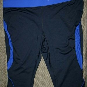 FILA Sport Performance Leggings Capris Shorts Blu